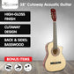 38in Cutaway Acoustic Guitar with guitar bag - Natural