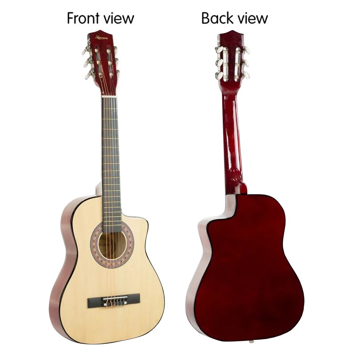 38in Pro Cutaway Acoustic Guitar with guitar bag - Natural