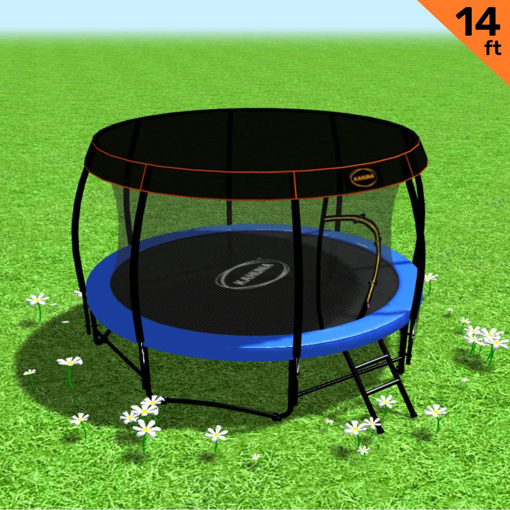 Kahuna Trampoline 14 ft with Roof - Blue