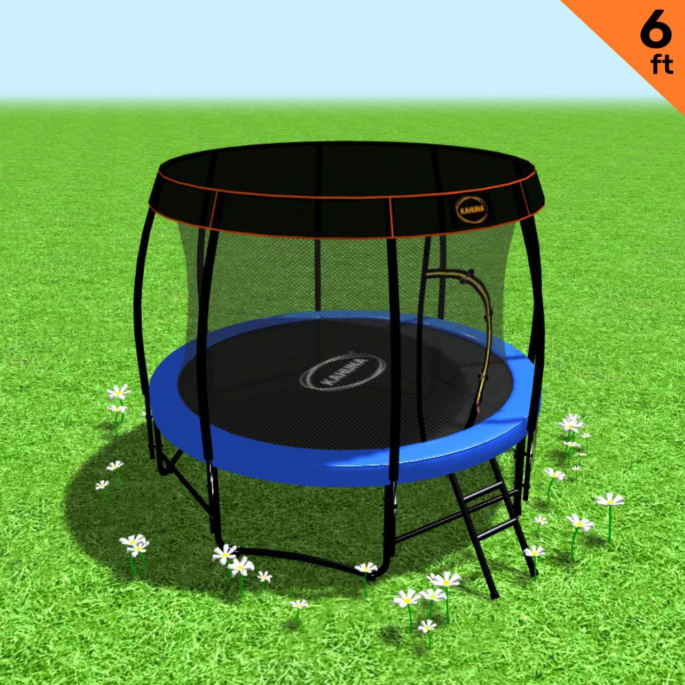 Kahuna Trampoline 6ft with Roof - Blue