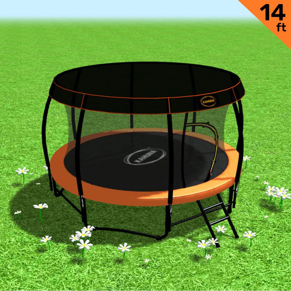 Kahuna Trampoline 14 ft with  Roof- orange