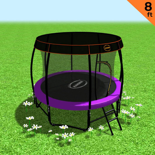 Kahuna Trampoline 8 ft with  Roof- Purple