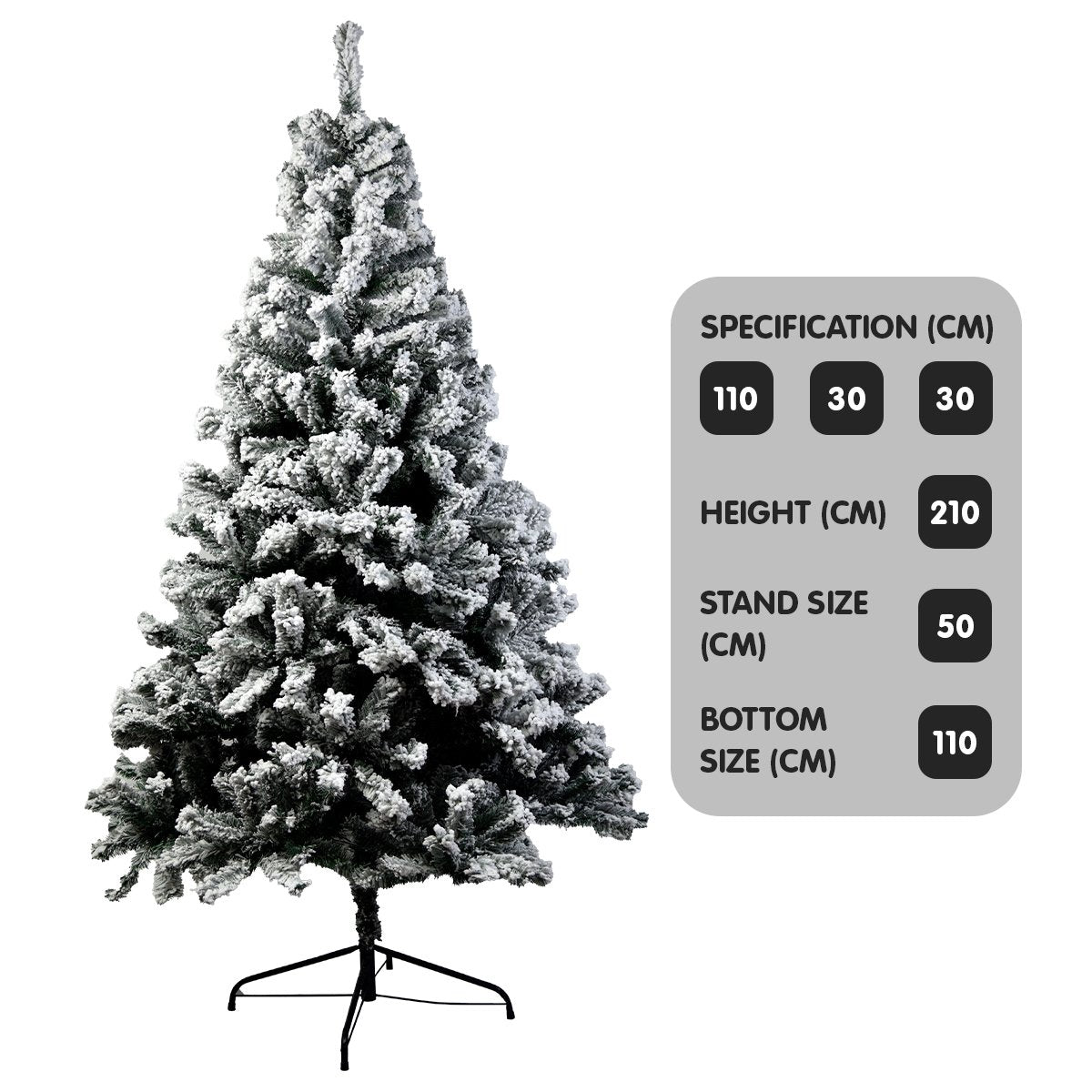 Christabelle Snow-Tipped Artificial Christmas Tree 2.1m 1200 Tips