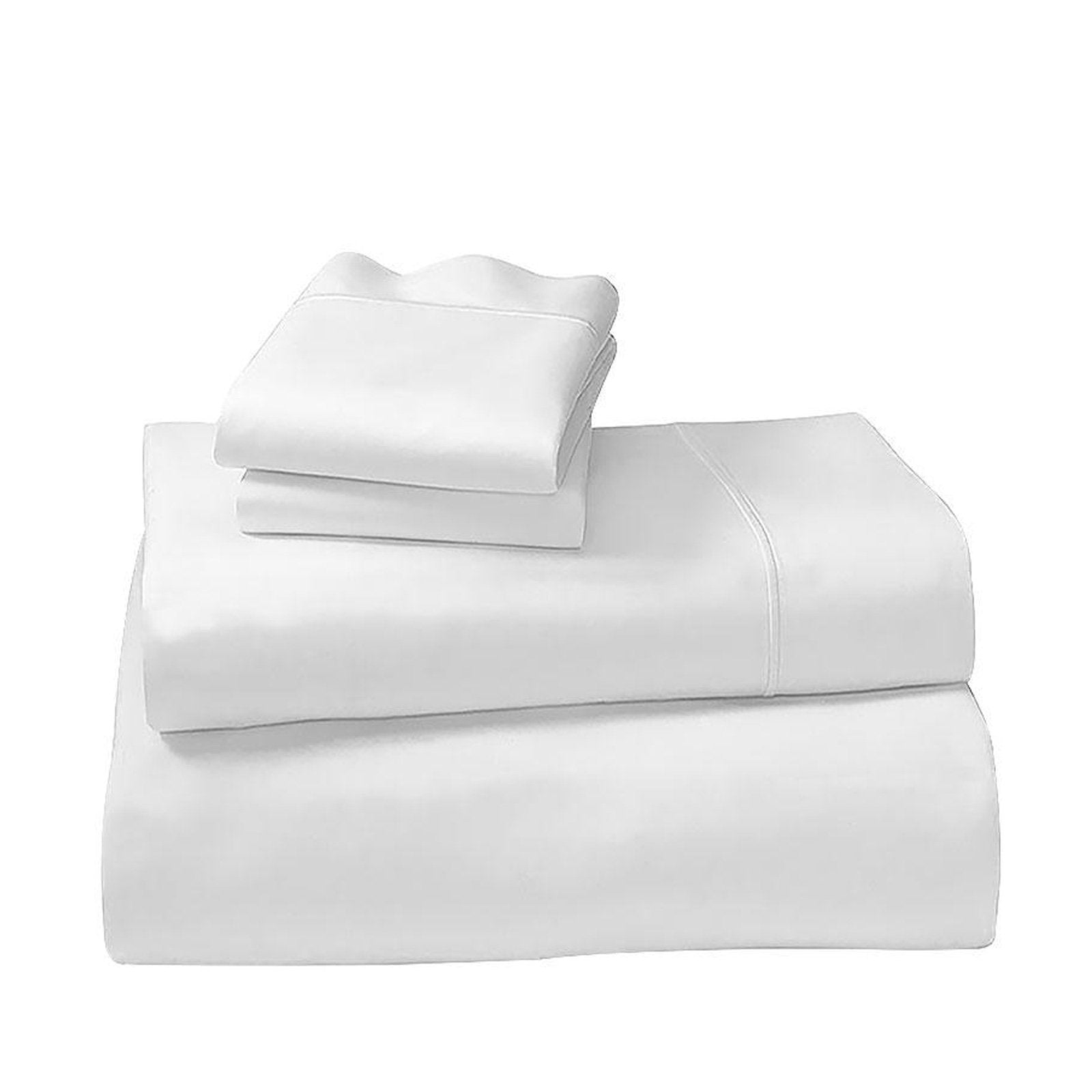 Cotton microfibre 1000TC 4pc King sheet set - White