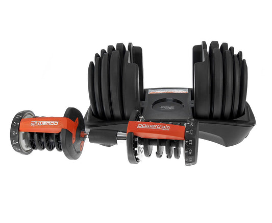 1x 24kg Powertrain Adjustable Dumbbell