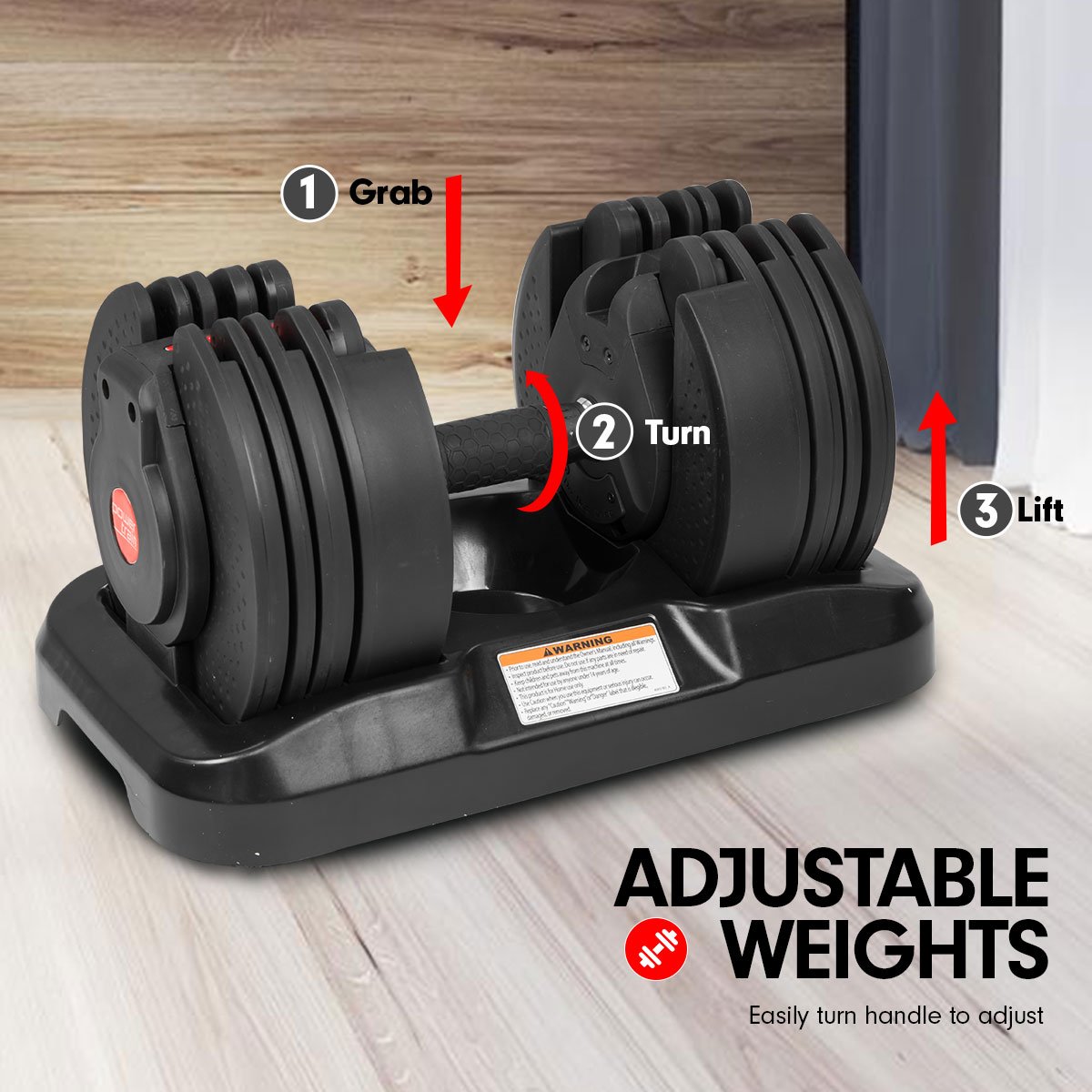 2x 20kg Powertrain Gen2 Home Gym Adjustable Dumbbell