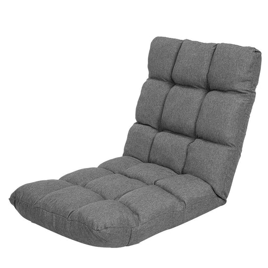 Adjustable Floor Gaming Lounge Line Chair 100x50x12cm - Dark Grey