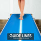 4m x 2m Air Track Gymnastics Mat Tumbling Exercise - Blue White