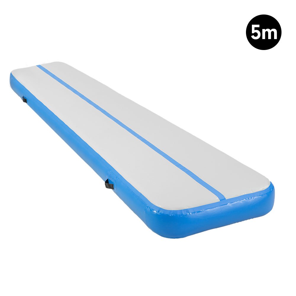 5m x 1m Air Track Inflatable Gymnastics Tumbling Mat - Blue