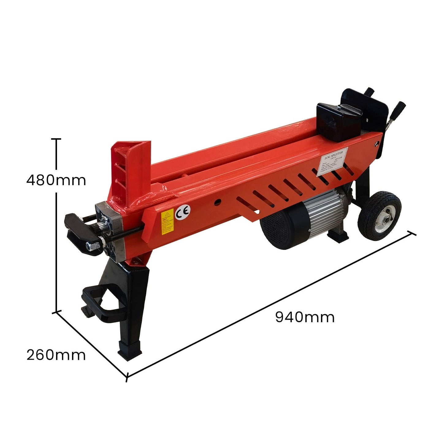 Yukon 8 Ton 2.2kW Heavy-Duty Electric Hydraulic Log Splitter