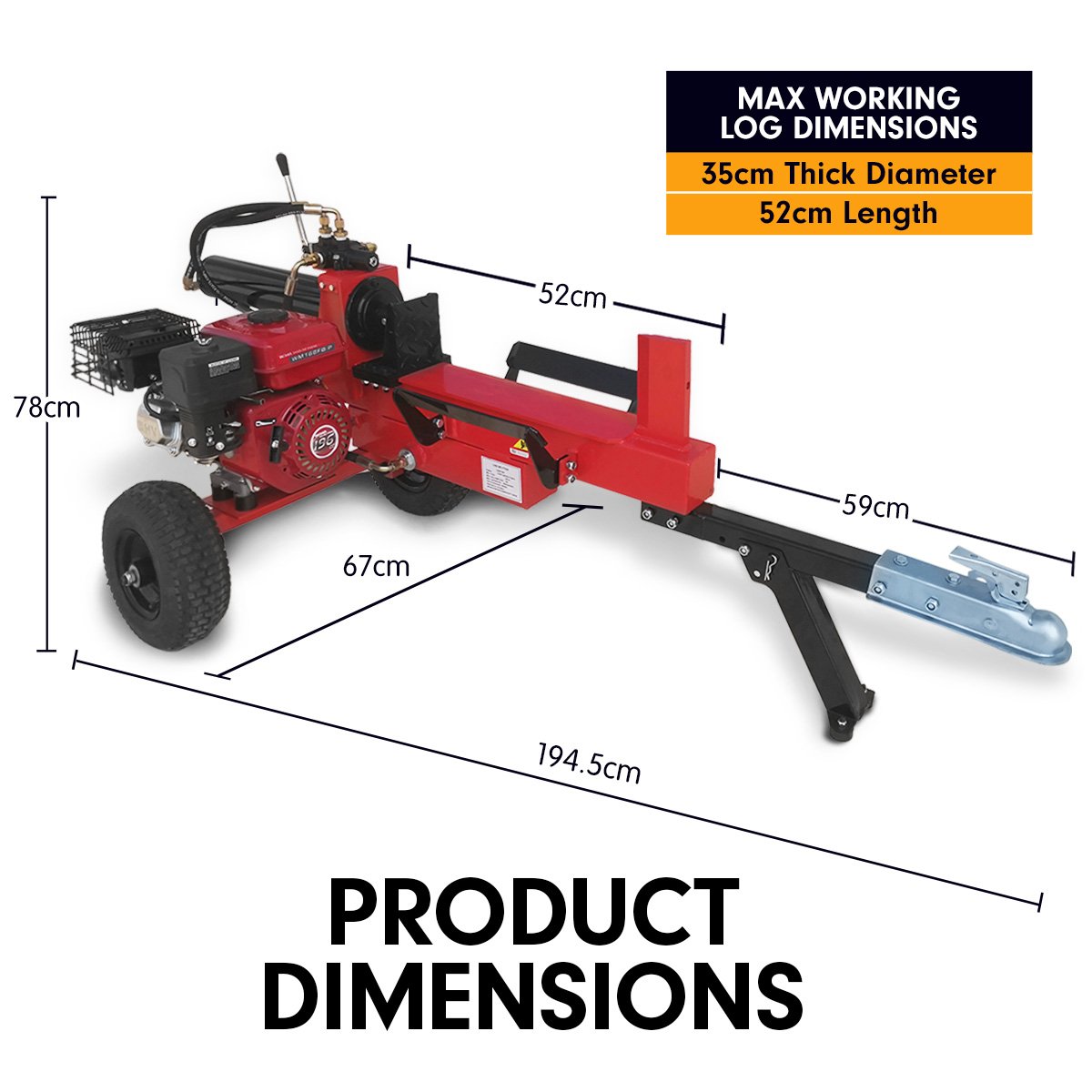 Yukon 20 ton Petrol Log Splitter