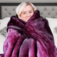 Laura Hill Faux Mink Blanket 800GSM Heavy Double-Sided - Purple