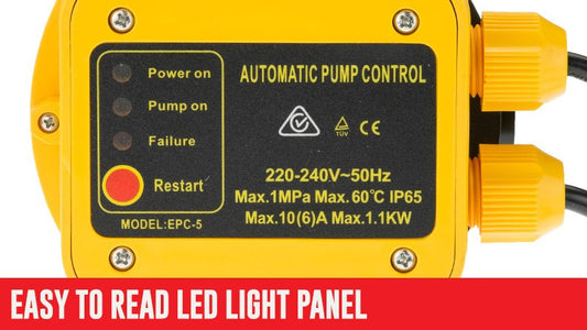 Automatic Water Pump Pressure Controller Switch - Yellow