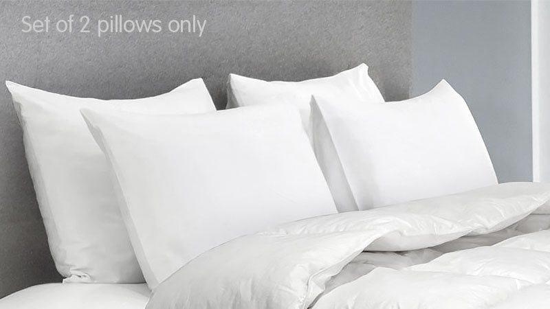 Duck Down Feather Pillow Twin Set - 1.3kg
