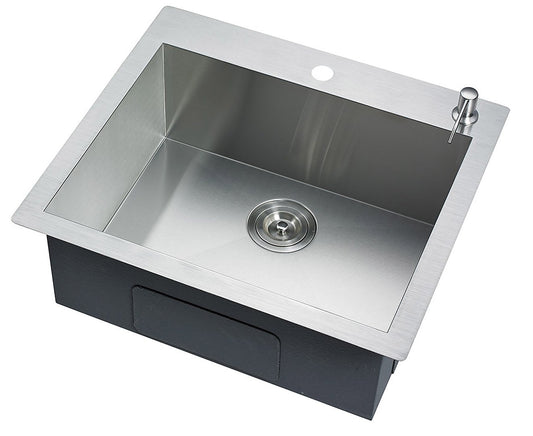 304 Stainless Steel Undermount Topmount Kitchen Laundry Sink - 530 x 500mm