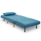 Sarantino Adjustable Corner Sofa 1 Seater Lounge Linen Bed Seat - Blue