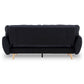 Sarantino 3 Seater Modular Linen Fabric Sofa Bed Couch Futon - Black