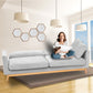 Sarantino 3 Seater Faux Velvet Sofa Bed Couch Furniture Light Grey