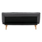 Sarantino 3 Seater Linen Sofa Bed Couch Lounge Futon - Dark Grey
