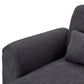 Sarantino Faux Velvet Sofa Bed Couch Lounge Chaise Cushions Dark Grey