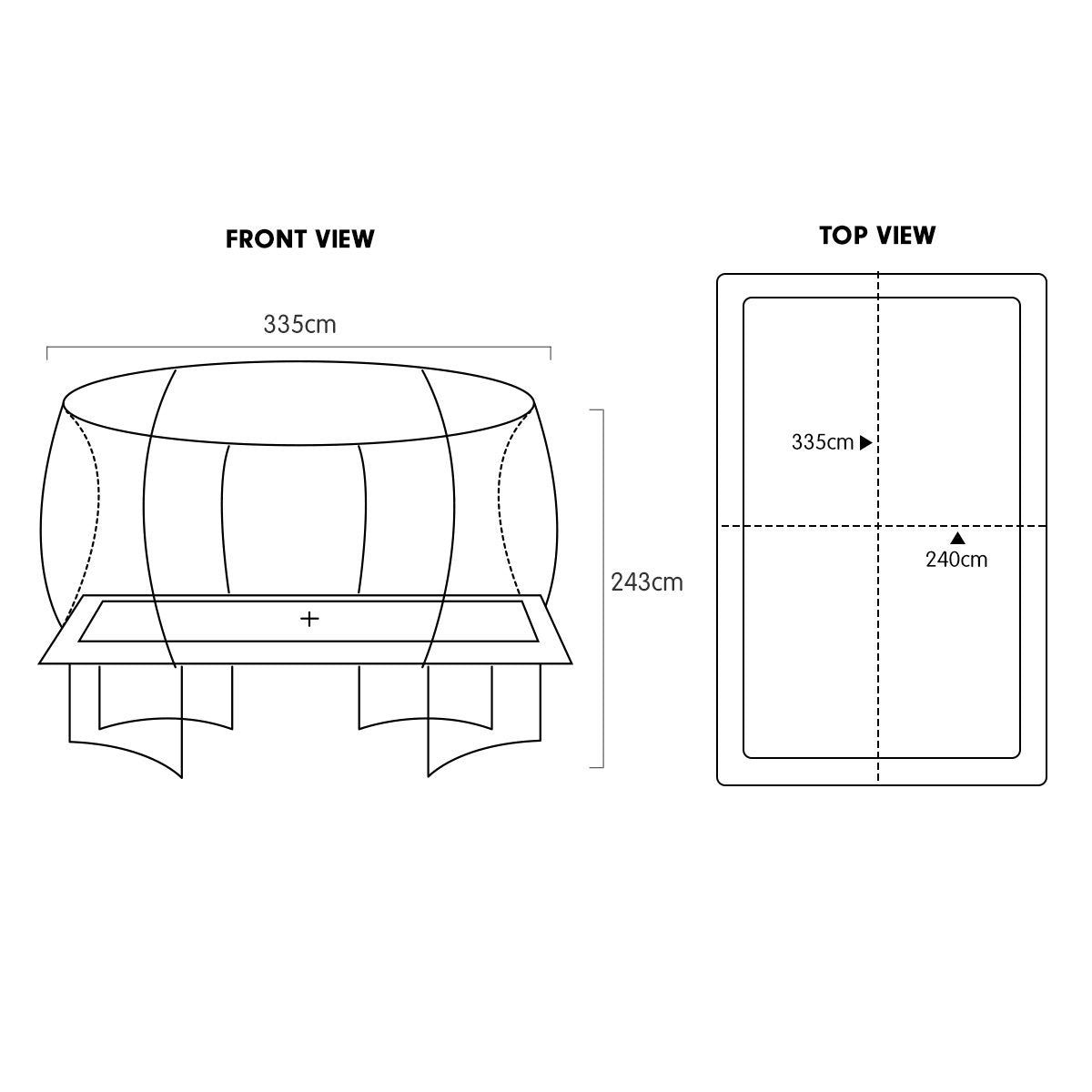 Kahuna Trampoline 8 ft x 11 ft Rectangular Outdoor - Orange