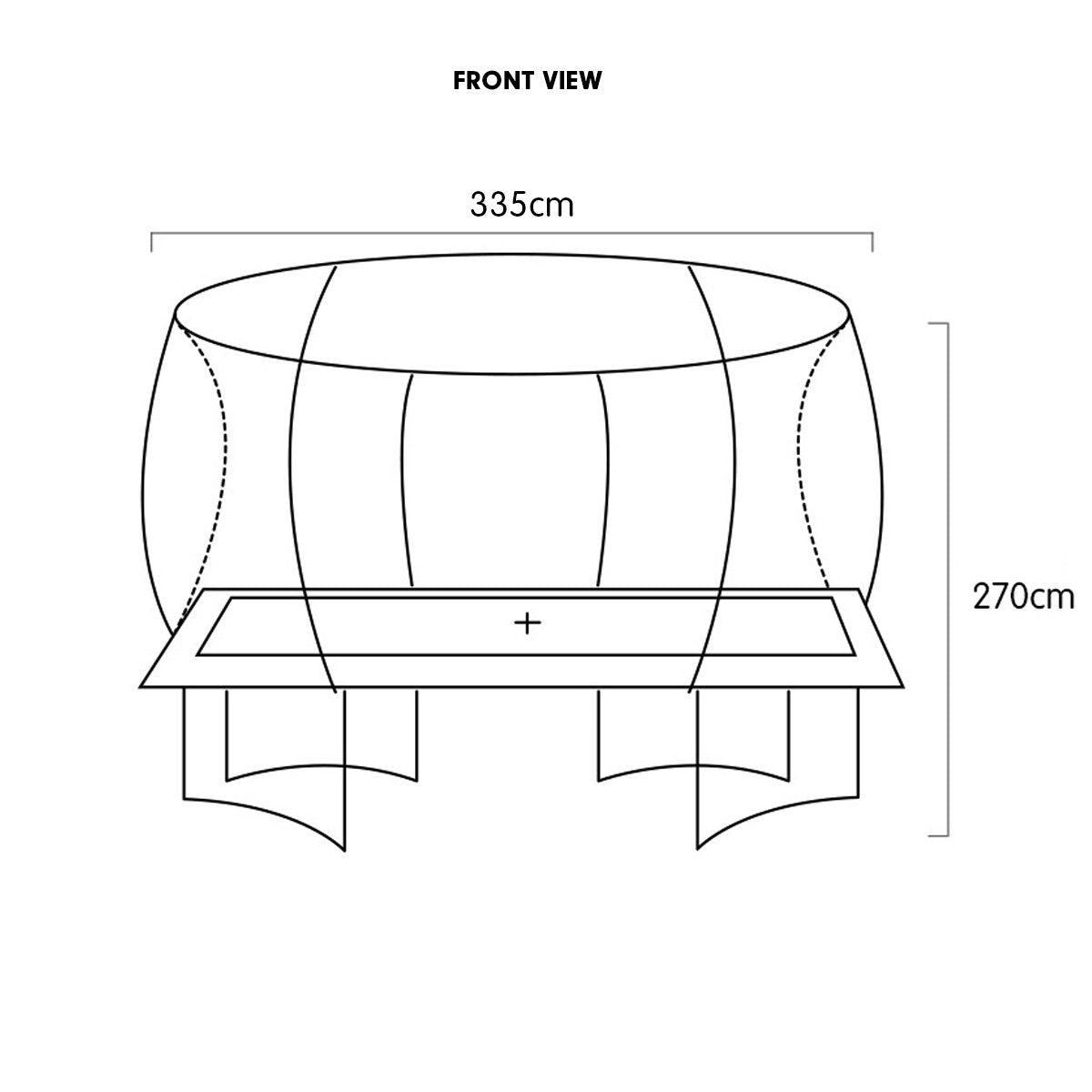 Kahuna Trampoline 8 ft x 11 ft Rectangular with Basketball Set