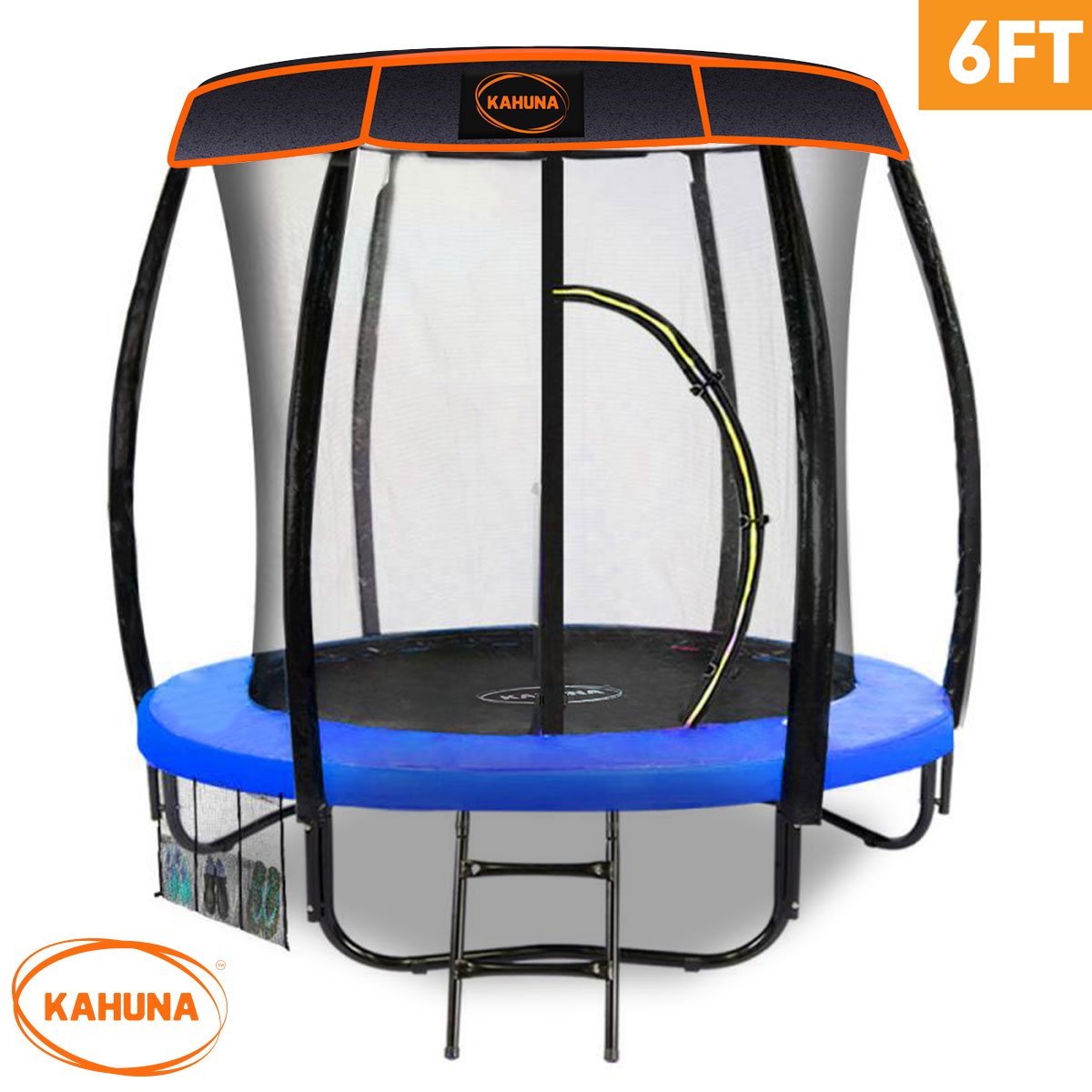 Kahuna Trampoline 6ft with Roof - Blue