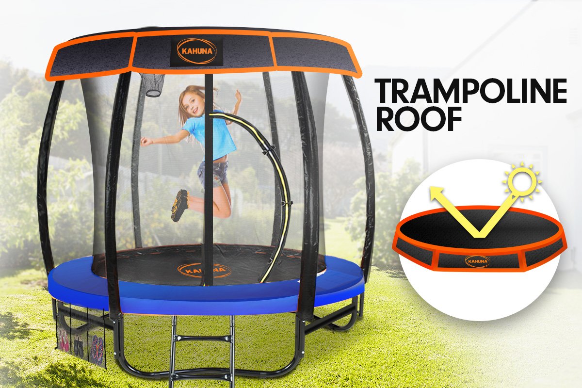 Kahuna Trampoline 6ft with Roof - Blue