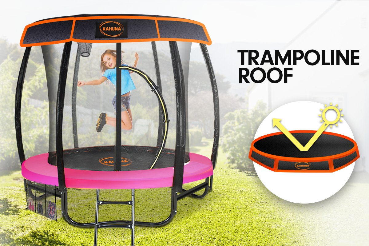 Kahuna Trampoline 6ft with Roof - Pink