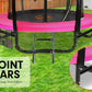 Kahuna Trampoline 10 ft with  Roof - Pink