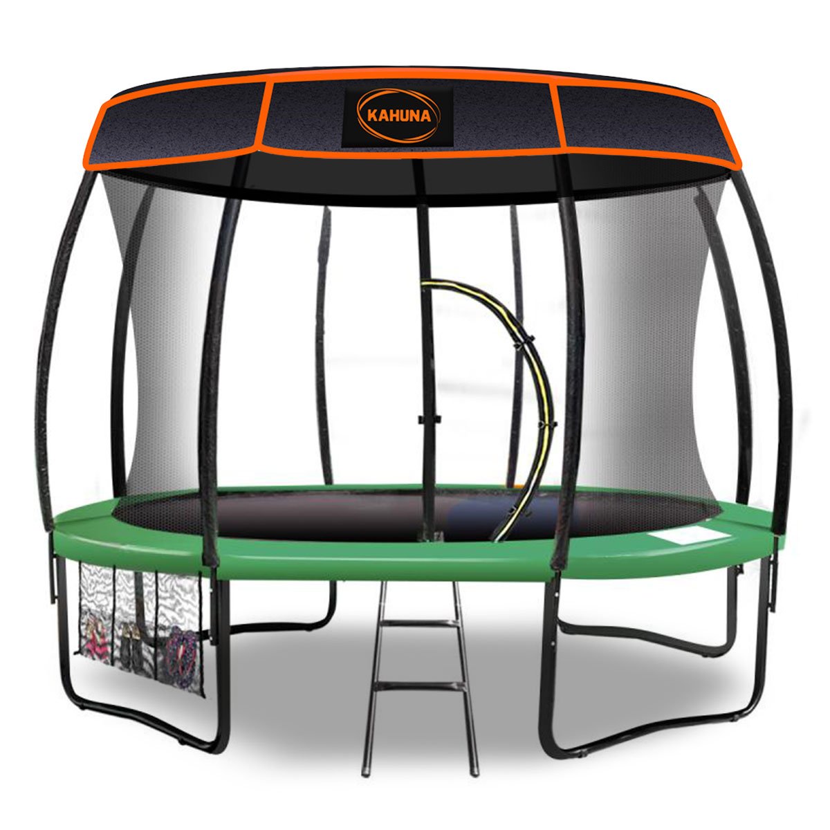 Kahuna Trampoline 12 ft with Roof-Green