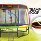 Kahuna Trampoline 12 ft with  Roof-Rainbow