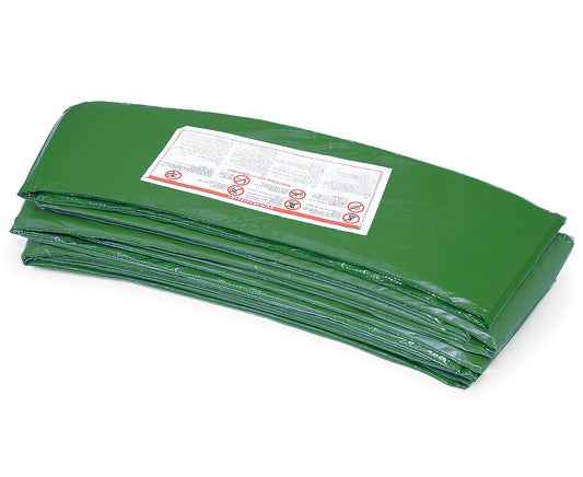 12ft Trampoline Replacement Safety Pad and Net Round 8 Poles Green