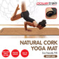 Powertrain Cork Yoga Mat with Carry Straps Home Gym Pilates - Body Line